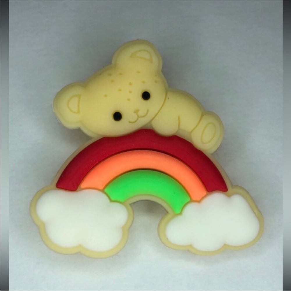 Adorable Bear on Rainbow Shoes Charm